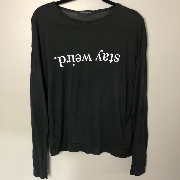 Brandy Melville Tops - Stay Weird. Long Sleeve Shirt Brandy Melville thin